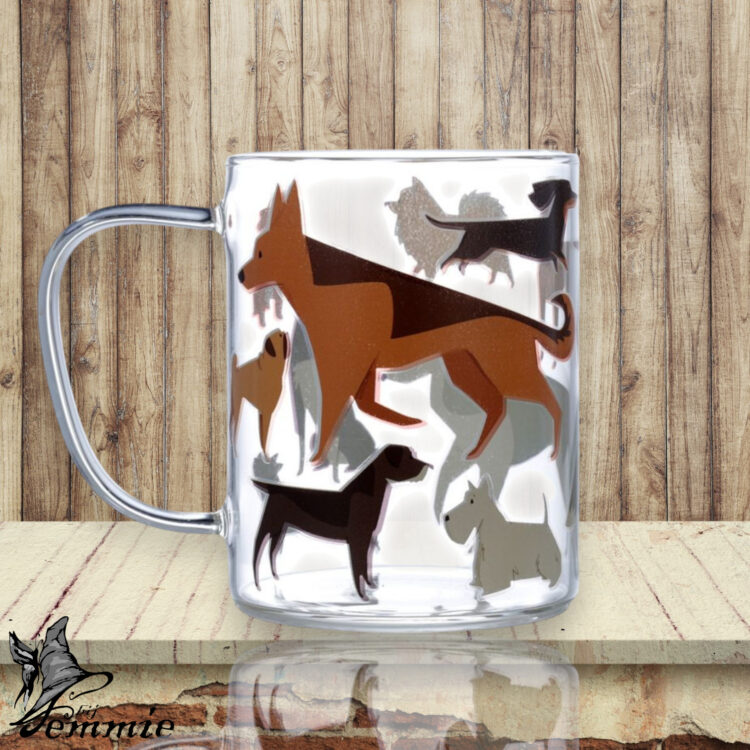 Theeglas "honden"